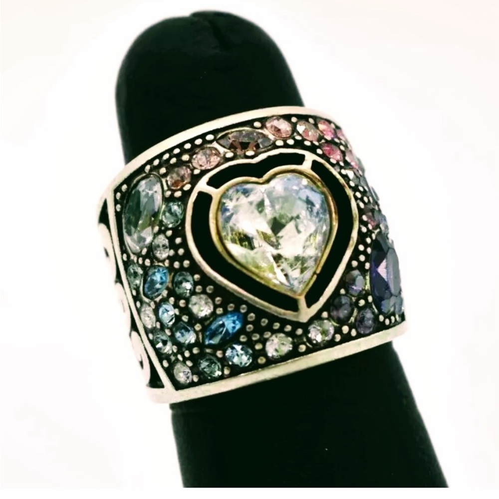 Brighton Ecstatic Heart ring multicolor Sz 9
